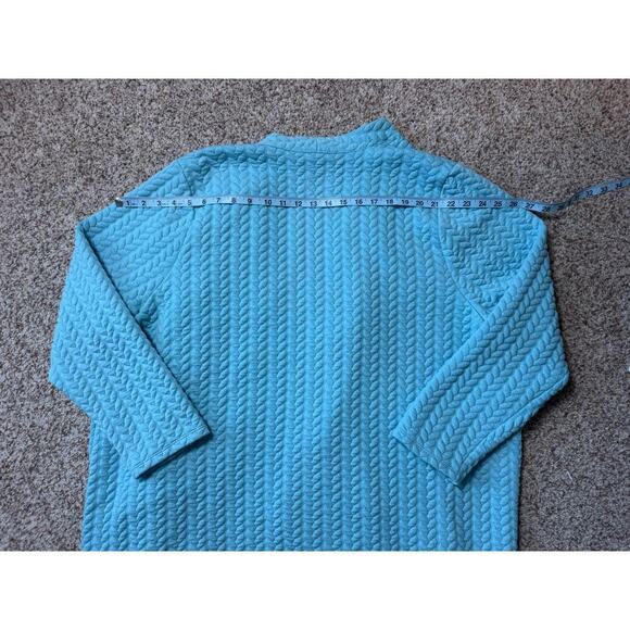 TALBOTS Cardigan Sweater/Blazer;, size 3X; SOFT; Teal Blue lightweight layer - Picture 6 of 11